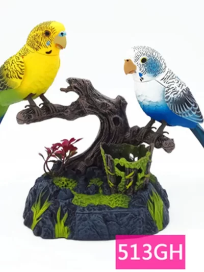 Sound Voice Control Electric Bird Pet Toy Electric Simulation Induction Bird Cage Birdcage Kids Toy Gift Garden Ornaments