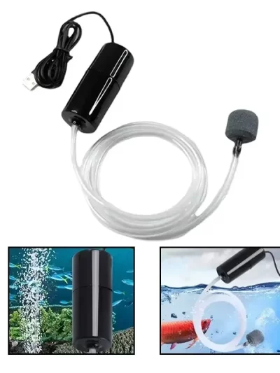 5V Ultra Quiet USB Portable Aquarium Oxygenation Pump Small Aerator for Outdoor Fishing Tank Fish Farming - Aquarium Supplies