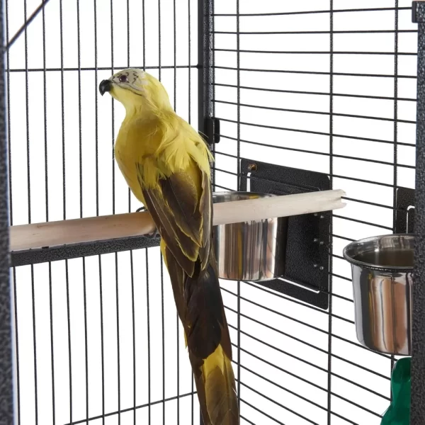 Large Bird Cages Parrot Cage Wide Flight Metal Animal Cage for Budgie Parakeet Conure with Rolling Stand Wheels - Image 6