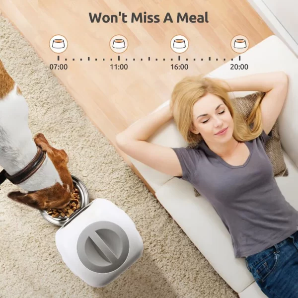 3.5L Automatic Pet Feeder For Cats WiFi Smart Swirl Slow Dog Feeder With Voice Recorder Large Capacity Timing Cat Food Dispenser - Image 12