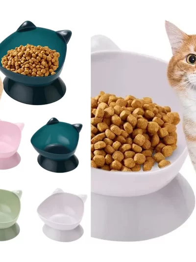 High Footed Pet Bowl Cat Food Bowl with Raised Tilt Mouth Detachable Cleaning Pet Feeding Basin Cat Supplies Anti Vomiting Pets