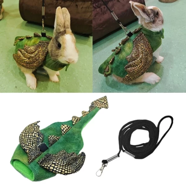 Harness Leash for Rabbit, Dinosaur Costume, Small Animal Clothes, Guinea Pigs, Hamster, Guinea Pigs, Drop Shipping
