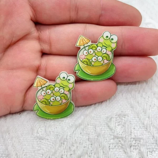 10 PCS New Kawaii Cartoon Animal kitten Rabbits, puppies Series Acrylic Flat DIY Jewelry Children Gift Hairpin Accessories - Image 5