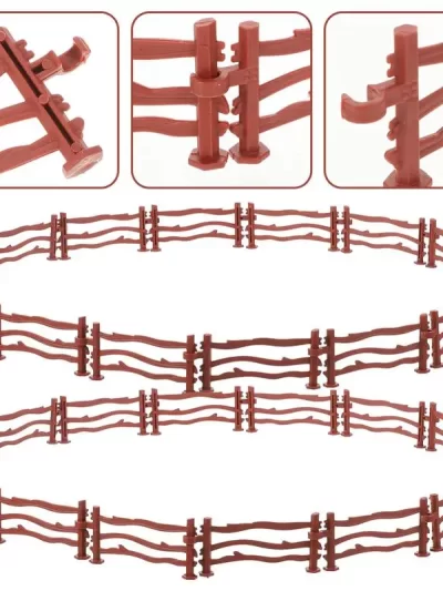 100Pcs Simulation Fence Accessory Farm Horse Corral Fencing Playset Panel Model Barn Accessories Stable Animals Miniature Garden