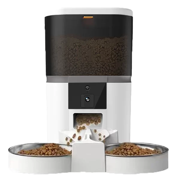4L Automatic Cat Feeder Smart Pet Feeder For Cats Small Dogs Food Dispenser With Camera Recorder Timing Quantitative Double Bowl - Image 7
