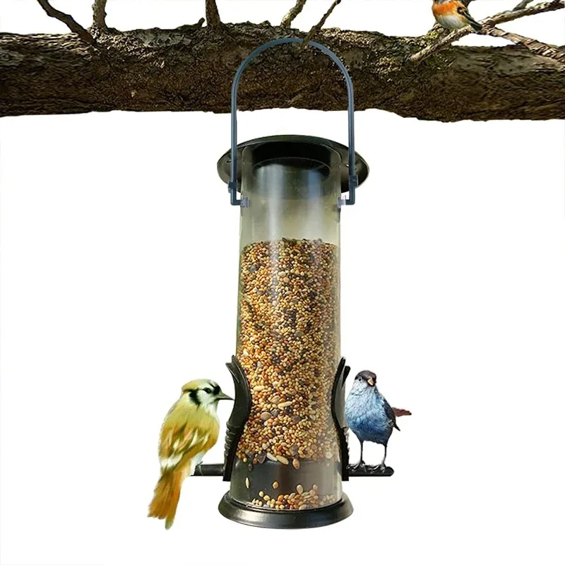 Wild Bird Seed Feeder Outdoor Suspended Feeder Portable Bird Food Dispenser Bird Accessories Pet Supply Outdoor Courtyard Garden - Image 6