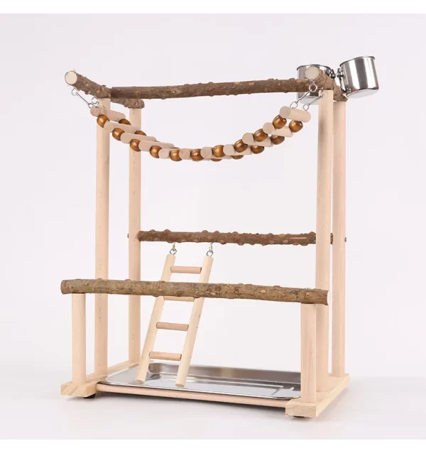 Budgies Cage Toy Stand Swing Parrots Feeding Cup Gym Toy Bridge Climbing Toy for Parakeets Cockatiel Dropshipping Bird Supplies - Image 9