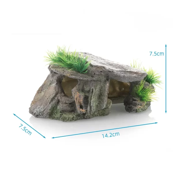 Reptile Hiding Hole Climbing Sunbathing Platform Turtle Hiding Hole Resin Decoration And Scenery Fish Tank Aquarium Landscape - Image 6