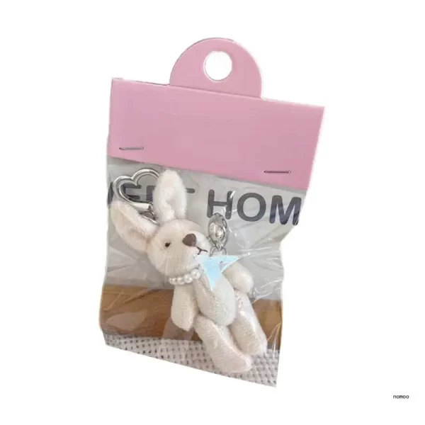 Creative Rabbit/Bear Keyring Bag Pendant Trendy Car Keychain Bag Accessory - Image 10