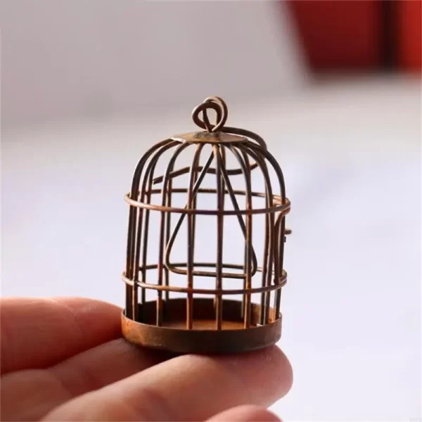 R6FD Delicate Birdcage Educational Toy Birdcage Cage Model Table Desk Model for Collection Miniatures Model - Image 10