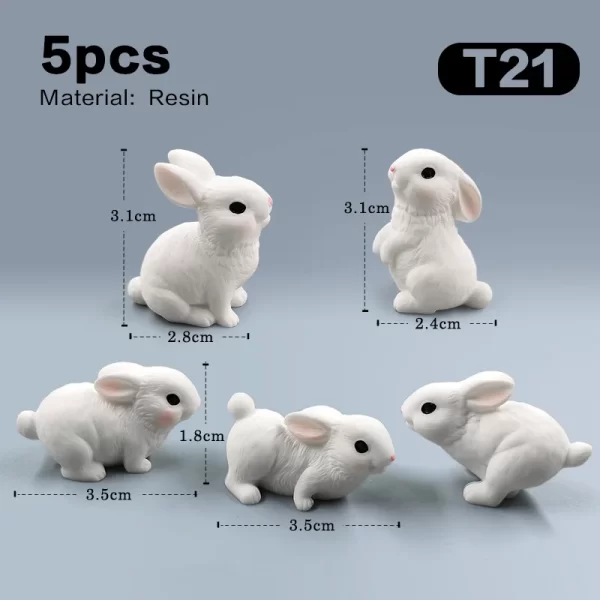 2025 Hot Easter Cute Rabbit Figurine Diy Landscape Home Kawaii Room Decor Miniature Fairy Garden Decoration Accessories Modern - Image 7