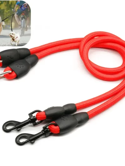 Dog Leash Double Leashes for Dogs Walking Detachable Dog Chains Two Dogs Double Leashes Walker Pet Supplies Accessories Pet Belt