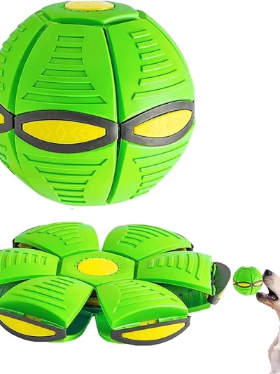 Indestructible Dog Toys Flying Saucer for Aggressive Chewers, Chew-Proof Outdoor Ball, Interactive Training Toy for All Dogs