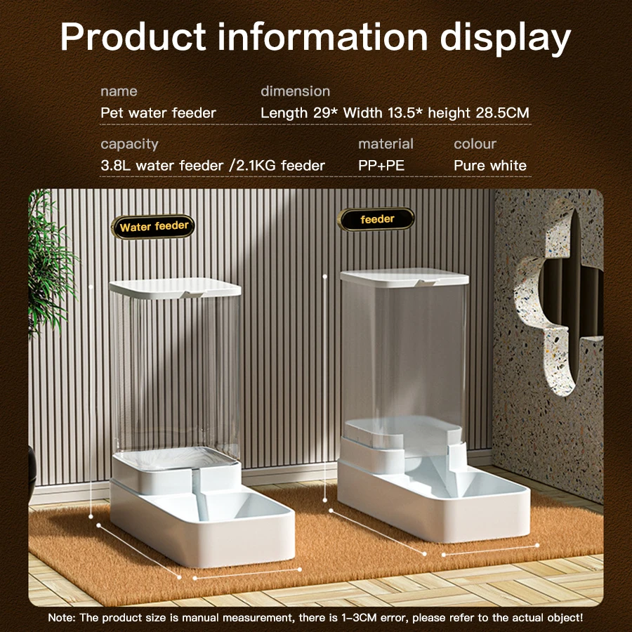 Automatic Cat Feeder & Water Dispenser with Gravity Food Storage Container for Cats and Dogs - Image 3