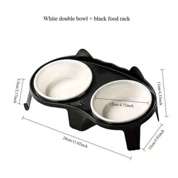 1pc Cat Food Bowl Set Pet Drinking Water Feeding Integrated Food Bowl Overhead Cat Bowl Non-slip Stand Cat Bowl Rack - Image 8
