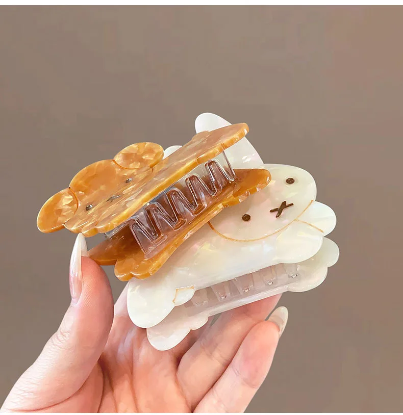 YHJ OTAKU Rabbit Hair Claw Cute Bunny Dog Ins Style Acetate Strong Hair Claw Clips Hair Accessories for Women Girls - Image 11