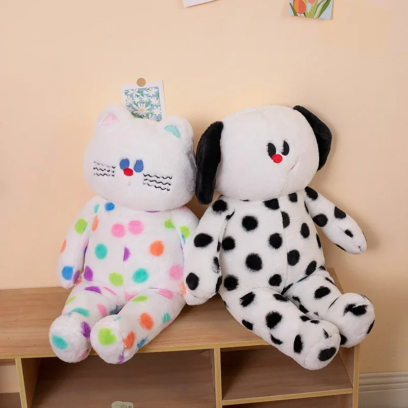 35/60CM Funny Wave Point Cat Plush Toys Soft Long Dog Rabbit Pillow Kawaii Animal Accompany Toys For Birthday Xmas Gifts - Image 2