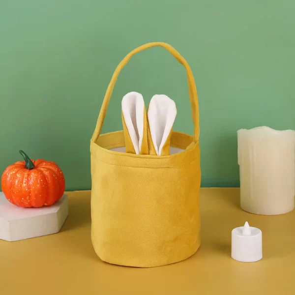 Rabbit Ear Bag With Handle Easter Decoration Bunny Gift Buckets Velvet Bags Wedding Candy Bag Kids Birthday Party Supplies - Image 7