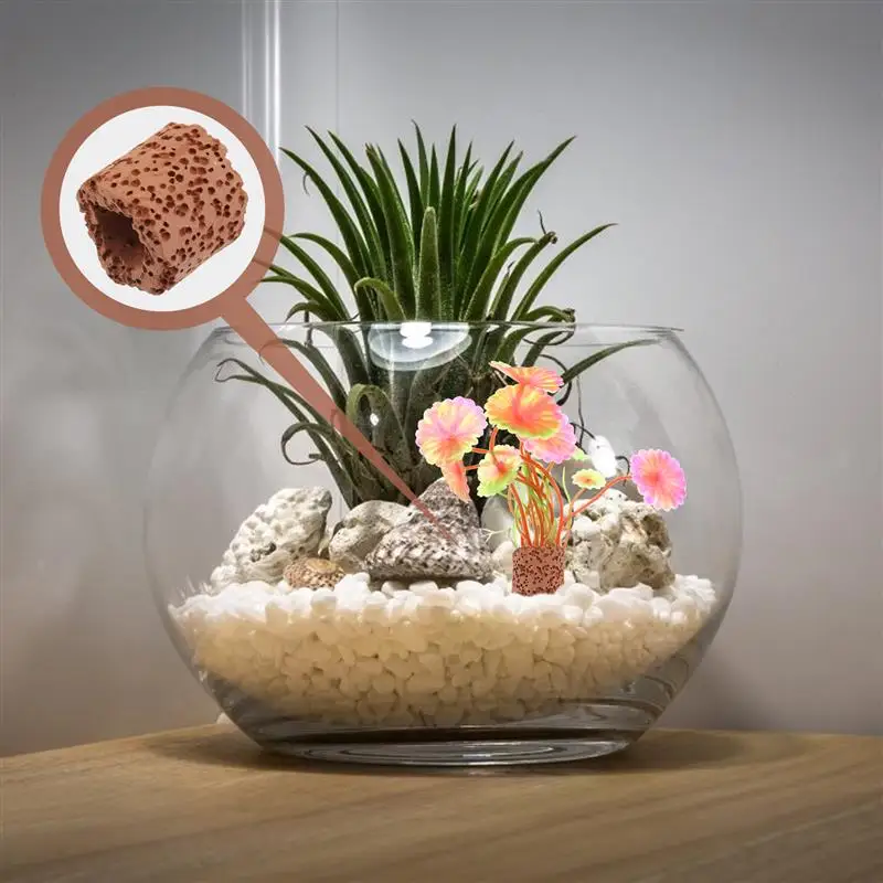 10pcs Aquarium Ceramic Holder For Plants Weights Pot Aquatic Filter Fish Tank Media Aquarium Breeding Isolation Box Function - Image 2