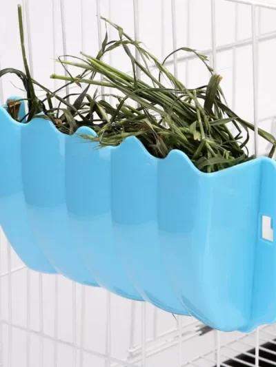 External Rabbit Hay Feeder Holder Food Rack Durable Cage Small Pet Feeding Bowl for Hedgehog Ferret Gerbils Pets Supplies