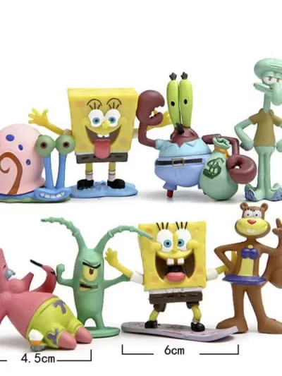 Cute Undersea World 8 PC Dolls Statue World Of Fish Landscaping Squidward Tentacles Patrick Fish Tank Aquarium Decoration