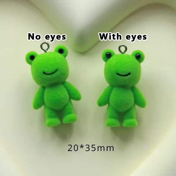 30pcs 3D Cartoon Rabbits Charms Flocking Animal Pendants For Making Bracelet Necklace Keychain Handmade Accessories Supplies - Image 5