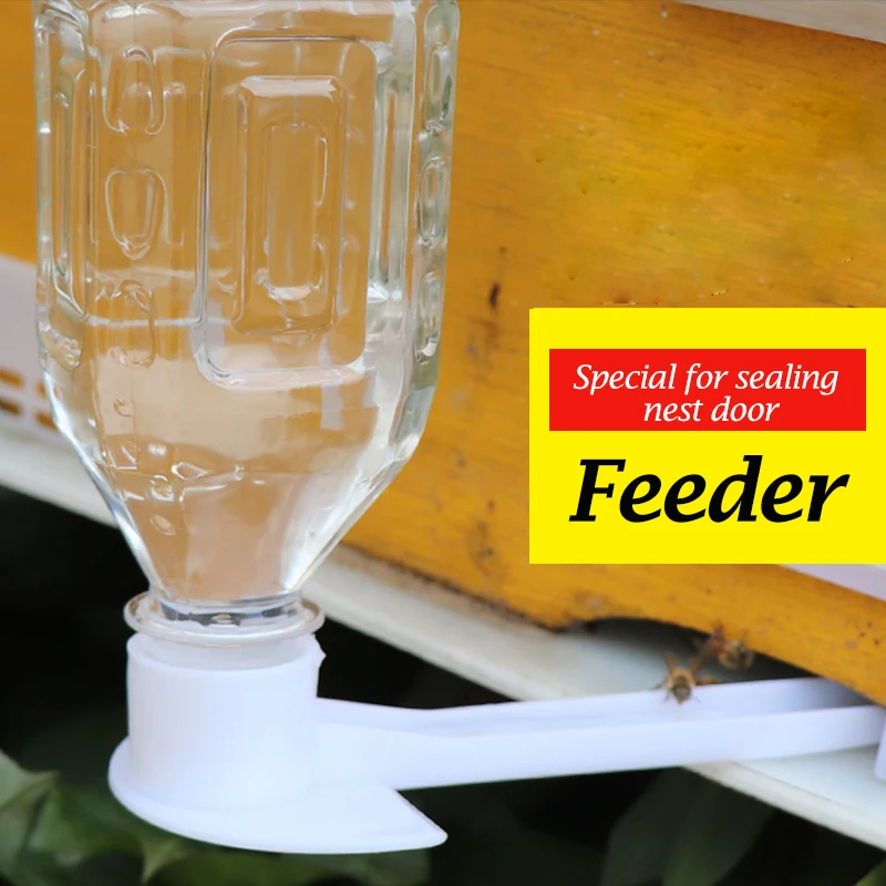2 Pcs Beekeeping Bees Water Feeder, Bee Entry Plastic White Feeder, Beehive Garden Bee Honey Water Drink Drinkers Feeding Tools