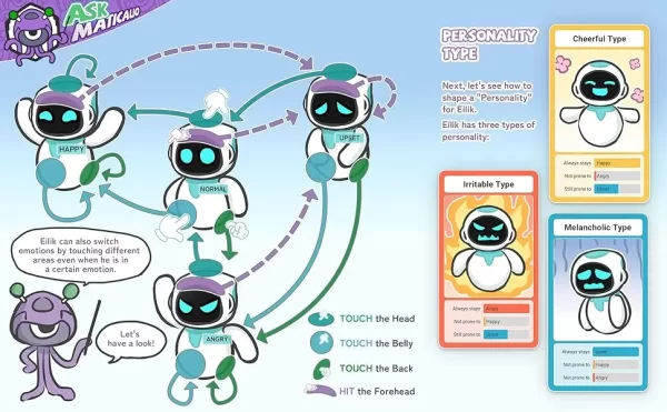 Eilik A Cute Robot Pets Toys with Abundant Emotions Animations and Mini Games Your Perfect Desk Touch Interactive Companion - Image 7