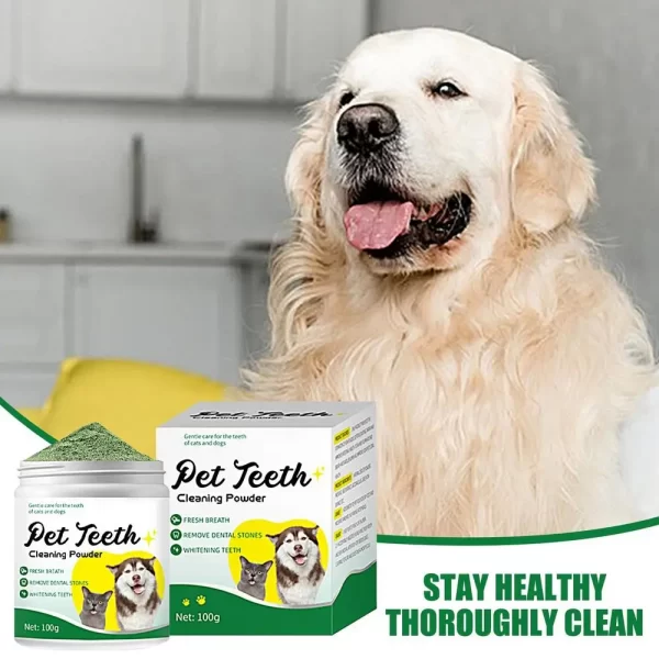 Food grade canine tooth cleaning powder, advanced care 100g formula, small and medium-sized canine tooth powder - Image 8