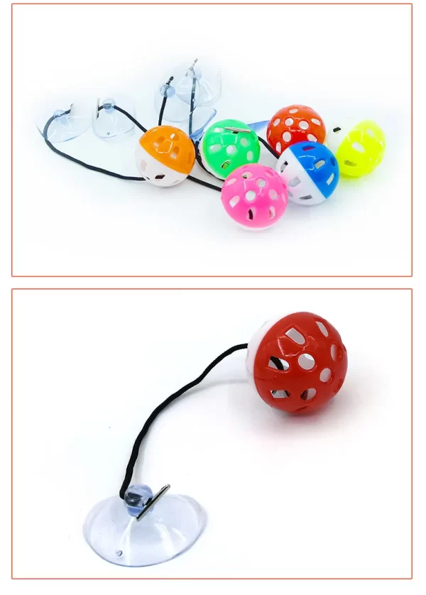Pet Lizard Toy Reptile Toy Bell Ball with Sucker and Rope Lizard Small Animal Bearded Dragon Toy Supplies - Image 19