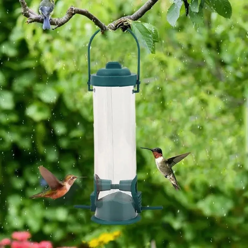 Wild Bird Seed Feeder Outdoor Suspended Feeder Portable Bird Food Dispenser Bird Accessories Pet Supply Outdoor Courtyard Garden - Image 5