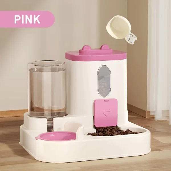 2in 1 Cat Food Dispenser Water and Food Integrated Fully Automatic Cat Food Feeding and Water Dispenser Cute Water Dispenser - Image 7