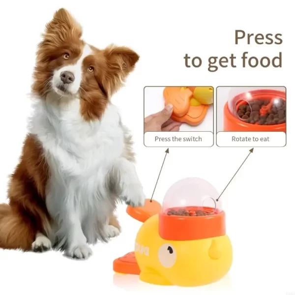 F68D Cartoon Duck Pet Slow Feeder for Cats Dog Feeding Tool Treats Feeder Enrichment Dispenser Pet Feeding Supply
