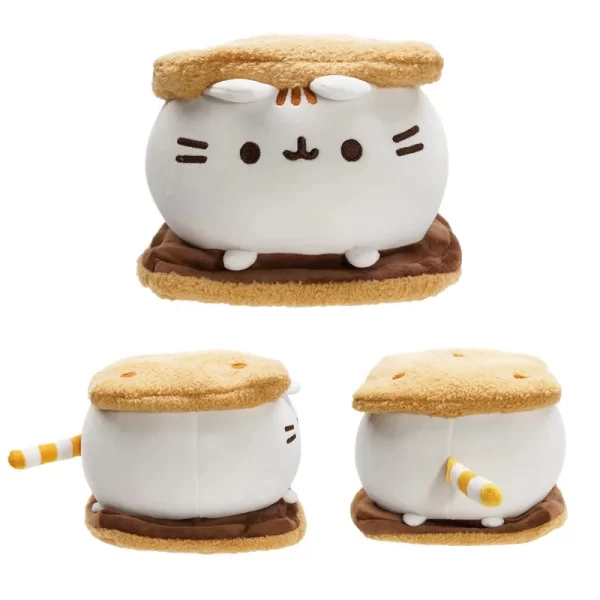 Kawaii Chocolate Cookie Fat Cat Plushies Soft Stuffed Animal Pillow Accompany Sleep Toy Home Decoration Toys Kids Birthday Gifts - Image 2