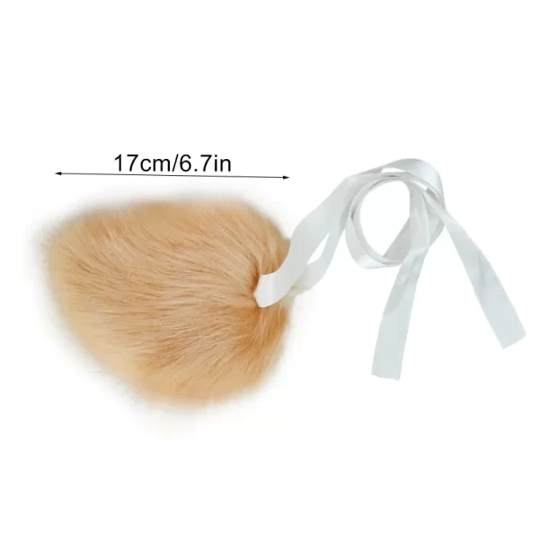 Soft Artifical Plush Bunny Tail Halloween Party Animal Tails Black Rabbit Tail Halloween Party Cosplay Accessories Costume Props - Image 6