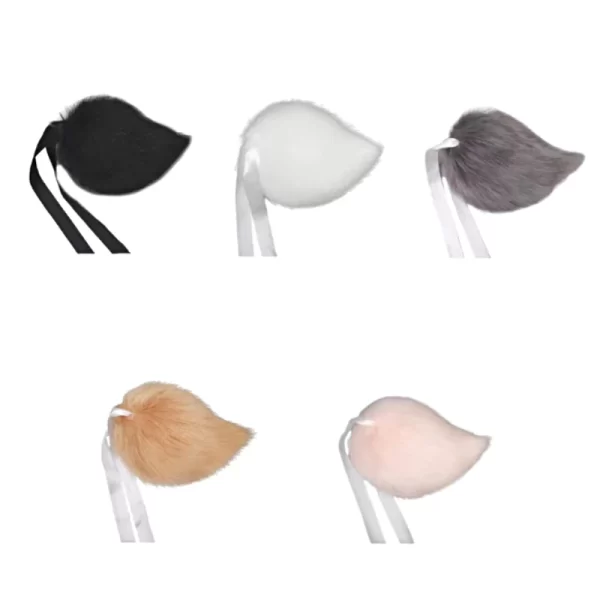 Soft Artifical Plush Bunny Tail Halloween Party Animal Tails Black Rabbit Tail Halloween Party Cosplay Accessories Costume Props - Image 16