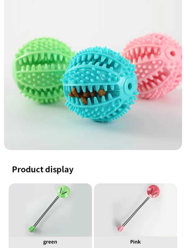 Interactive Suction Cup Dog Toy with Sound and Treat Dispensing - Durable Rubber Ball for Training and Tug-of-War Fun - Image 17