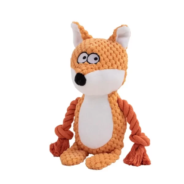 Cartoon Stuffed Toys for Dogs Fox Donkey Tug-Of-War Bite Resistant Puppy Accessories Velvet Teeth Cleaning Pet Interactive Toys - Image 8