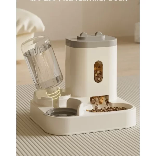 New automatic feeder cat and dog food bowl with water dispenser pet large-capacity anti-overturning cat water dispenser - Image 5