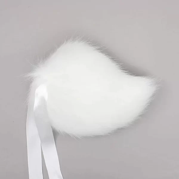 Soft Artifical Plush Bunny Tail Halloween Party Animal Tails Black Rabbit Tail Halloween Party Cosplay Accessories Costume Props - Image 2