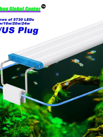 Aquarium Lights Fish Tank Accessories 18-58CM Clamp Lamp 4 Rows of 5730 LED 3-color Lamp Aquarium Landscaping Fish Tank Lighting