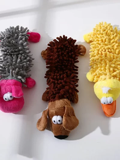 Durable Low Price Pet Dog Plush Toy Animal Shape with Squeaky for Small Dogs Chihuahua Yorkshire Bichon Puppy Chew Cleaning Toys