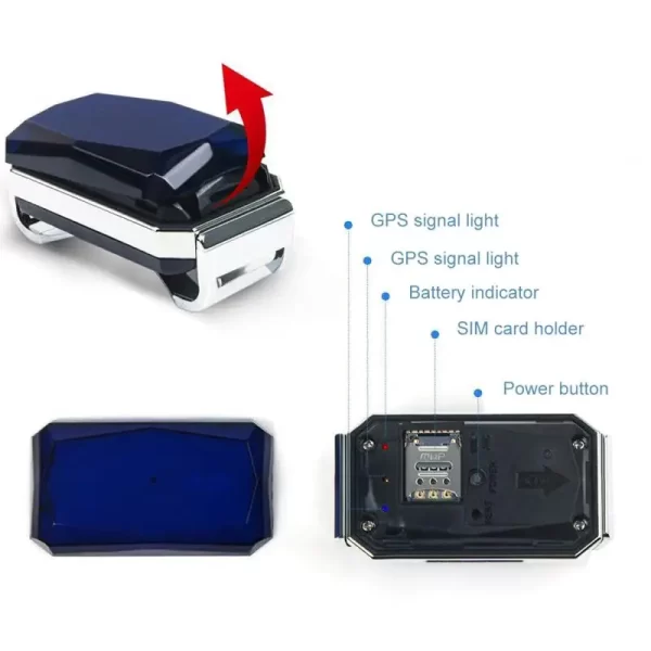 IP67 Waterproof Pet Collar Wifi Light GPS Tracker For Pets Dogs GPS Tracker Kids Personal Locator Anti-Lost Tracking Device - Image 12