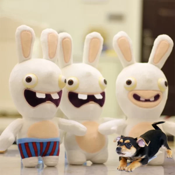 Funny Dog Toys Pet Puppy Chew Squeaker Squeaky Plush Sound Toy Crazy Rabbit Stuffed cotton bite Squeaking Toy for small dog