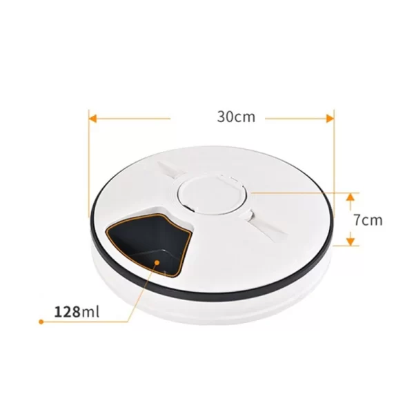 Pet Automatic Feeder Portion Control Digital Timer Detachable Dogs Cats Anti Slip 6 Meal Trays with Voice Recorder Dry Wet Food - Image 15