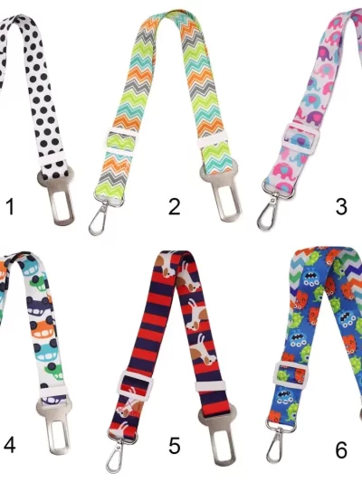 Car Seat Belt for Dog and Cat, Adjustable Harness, Lead Leash, Small and Medium Pet, Outdoor Travel Supplies, Goods