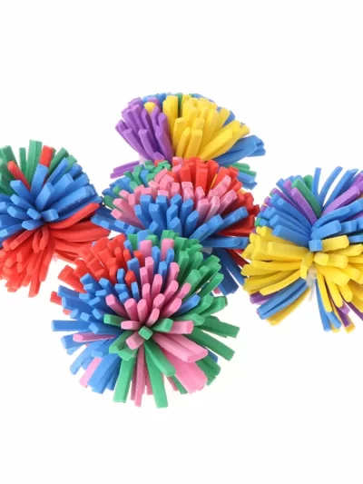 5pcs Pet Cat Toys EVA Colorful Flower Ball Soft Dog Puppy Kitten Chew Bite Interactive Funny Play Balls Toy Cat Supply