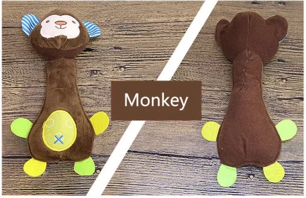 New Party gifts Dog Toys Pet Puppy Chew Squeaker Squeaky Plush Sound Cartoon dinosaur/Deer/Monkey Toys small pet gift - Image 6