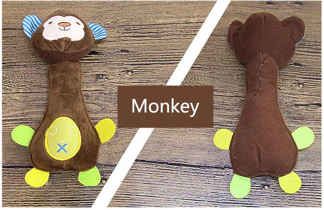 New Party gifts Dog Toys Pet Puppy Chew Squeaker Squeaky Plush Sound Cartoon dinosaur/Deer/Monkey Toys small pet gift - Image 6