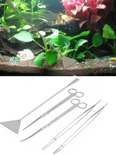 Professional Aquarium Maintenance Tools Kit Fish Tank Cleaner Tweezers Scissors For Live Plants Grass Fish Aquarium Accessories